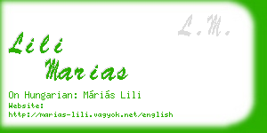 lili marias business card